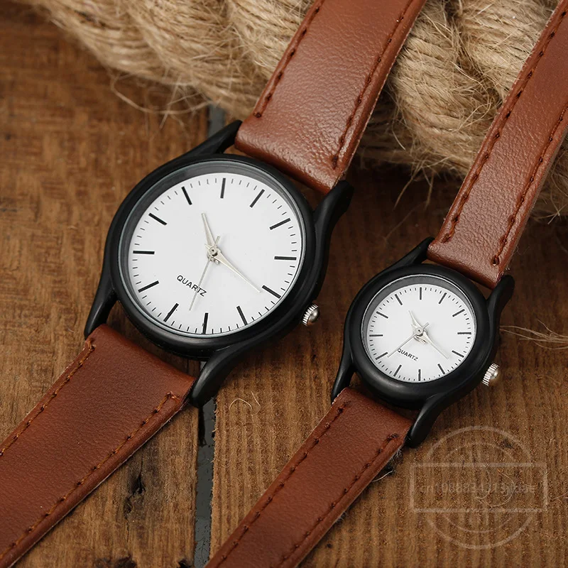 Watches for Men Women Fashion Retro Business Design Hand Watch Leather Couple Watches Quartz Wristwatch Clock Gift Reloj Mujer