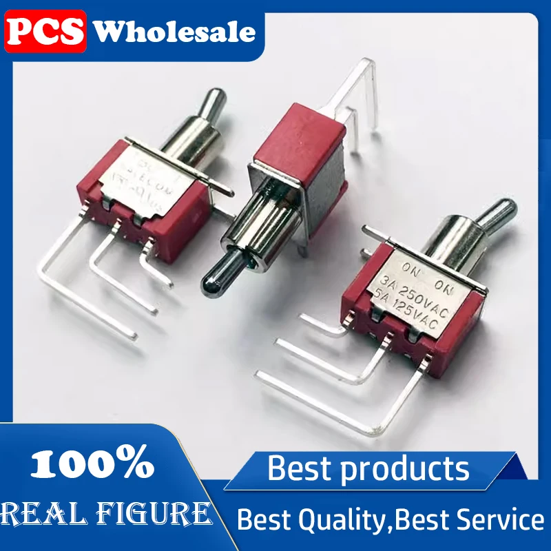 Original Taiwan T8019L side pull 3-pin 2-speed toggle switch T80-T bent foot swing shift switch 3A250V