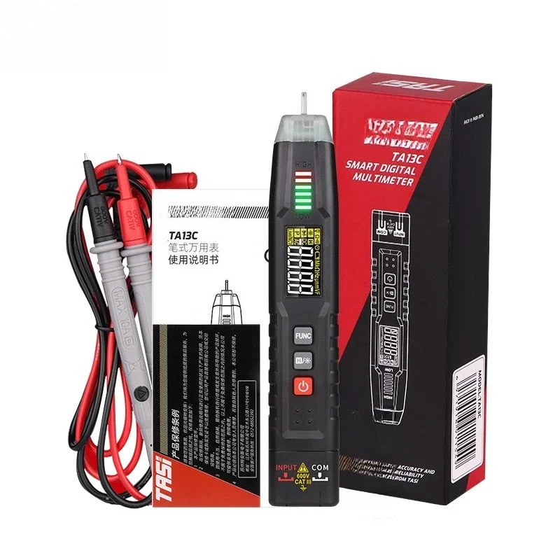 Premium TASI Smart Pen Multimeter TA13C Digital High Precision Small Portable Multimeter No Need To Change Gears