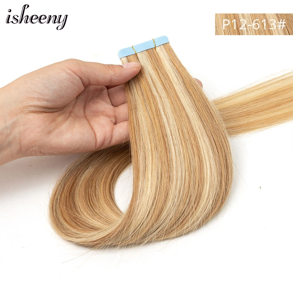 Human Hair Weft Tape, Seamless Extensions