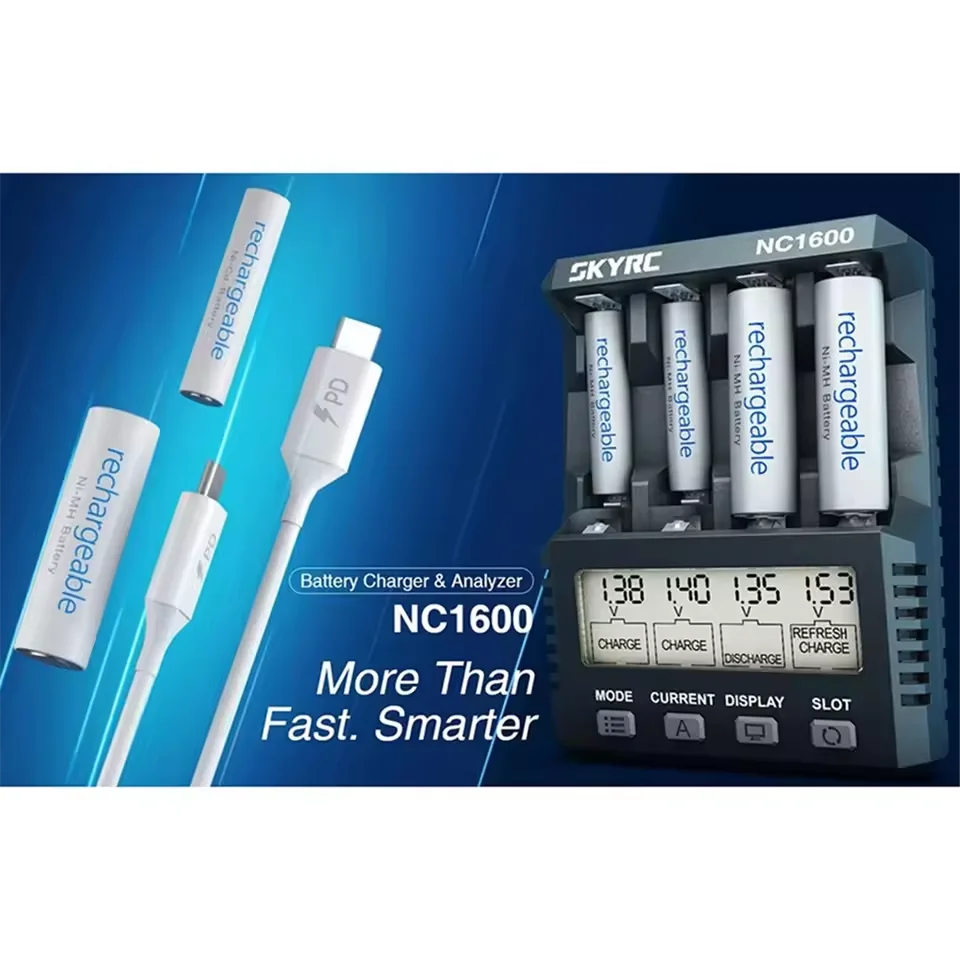 VoidFly SKYRC NC1600 AA/AAA Battery Charger Discharge For 4 AA NiMH Rechargeable Batteries Recharge Pro Charger For Double A Bat