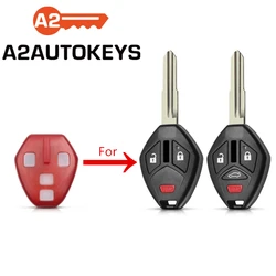 A2AUTOKEYS For Mitsubishi Galant Eclipse Lancer Outlander Endeavor Mirage 2004-2007 2010 Replacement Remote Key Shell Case