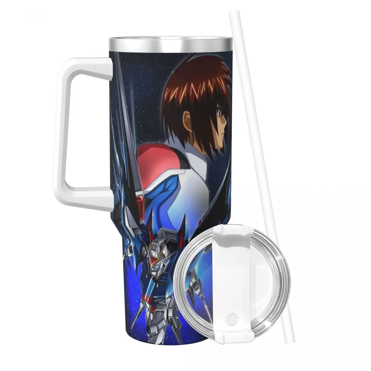 Stainless Steel Tumbler Gundam Thermal Cups science fiction Heat Preservation Hot Drinks Car Mugs Driving Custom Water Bottle