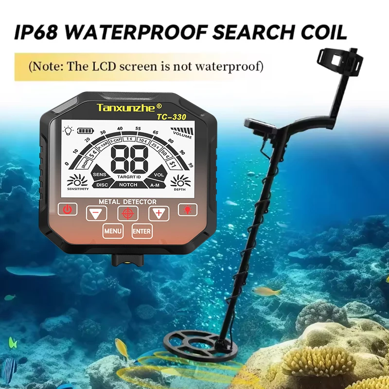 

TC-330 Metal Detector,Tanxunzhe ,Underground Professional Metal scan Search Gold detector 10 "coil (battery not included)