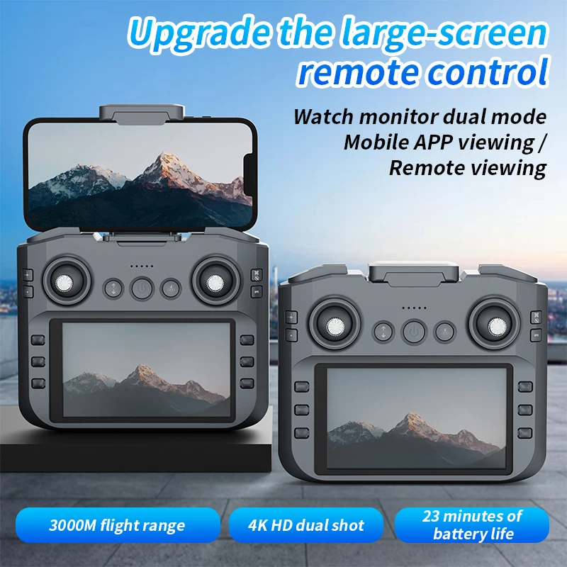 2025 Novo drone com câmera HD GPS 720P de nível profissional B8S-GPS com controle remoto de tela grande de 4,5 polegadas