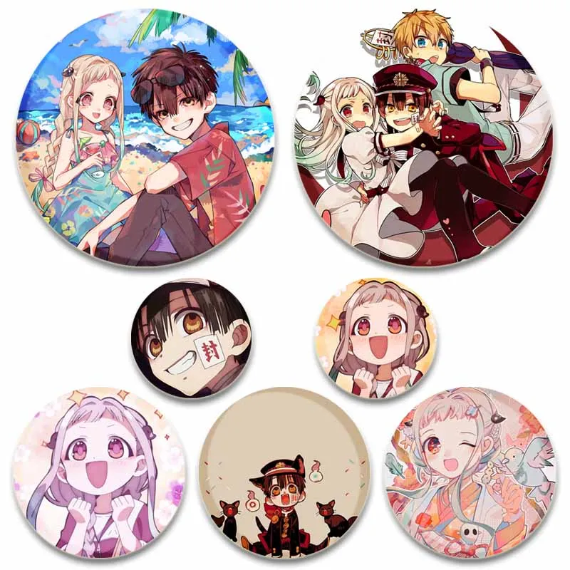 Popular Lapel Pin Accessories Anime Toilet-Bound Hanako-kun Brooch Pins for Clothes Backpack Decoration Cartoon Cosplay Badge