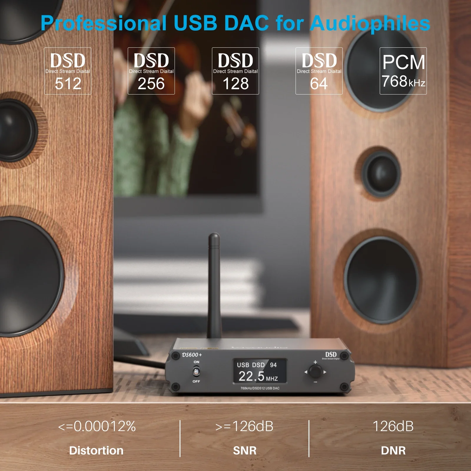 2023 Popular Digital Surround 2.0 Ch DAC Audio Decoder Stereo Bluetooth Receiver Support AAC APTX APTX-HD LDAC For Audiophiles