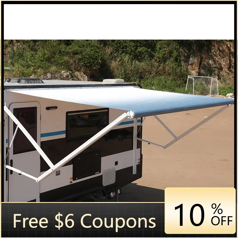 Kain Pengganti Tenda RV STLF, Bahan Vinyl, Pelindung Matahari, Anti UV, Tahan Air, untuk Trailer RV dan Camper