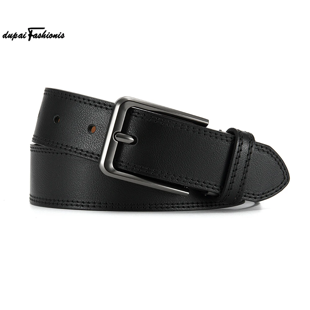 

Men's Fashionable Leather Belt Men's High-quality Leather Belt Business Needle Buckle Ratchet Belt Randomly Adjustable