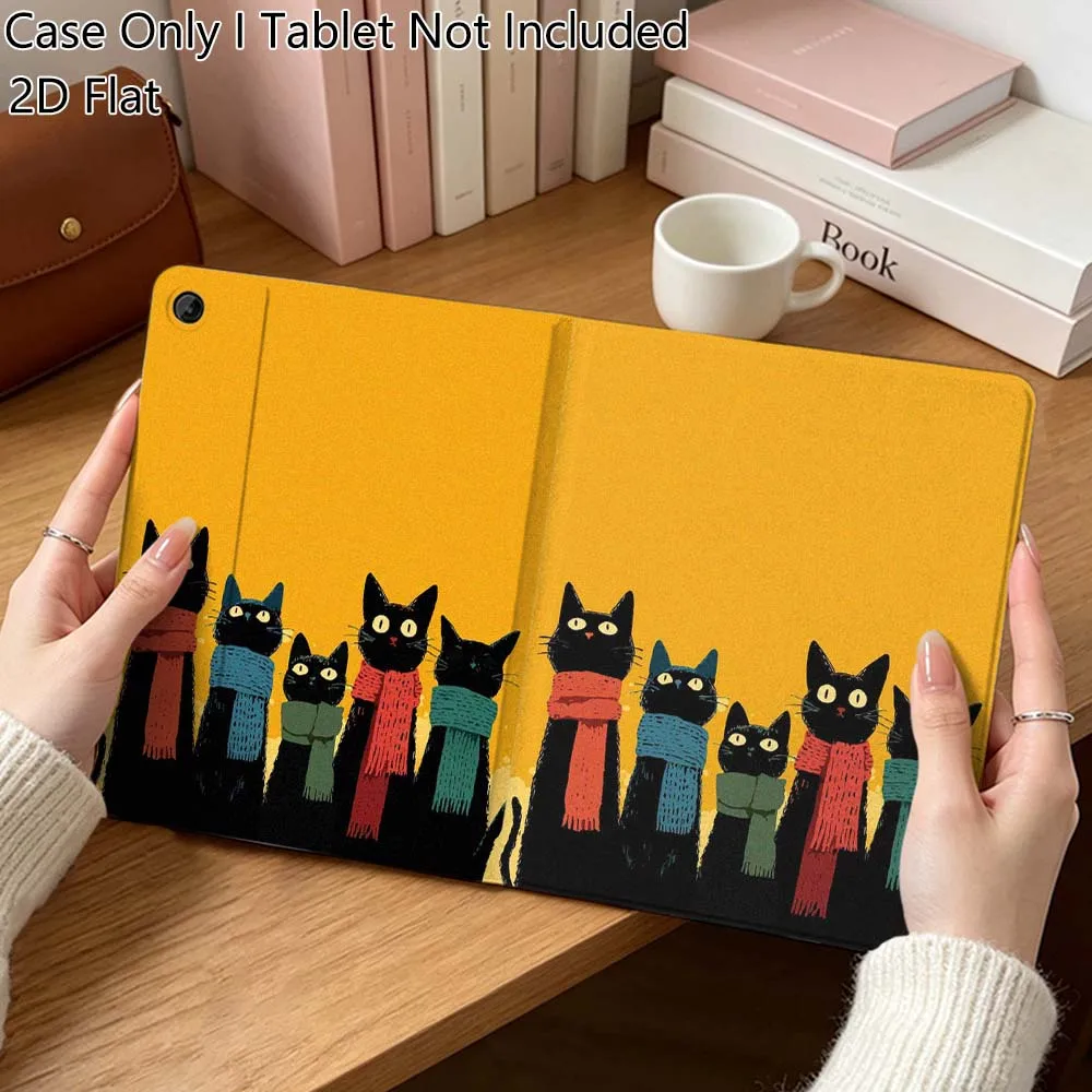 

Cat Cartoon Cute Art Gift For Samsung Galaxy Tab A7 A A8 A9 A11 S6 S11 10.1 10.4 10.5 Inch Lite PLus Soft Tablet Case