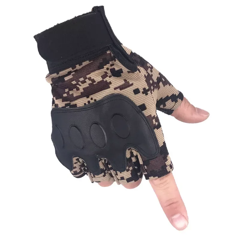 

Custom Camo Half Finger Hunting Shooting Tactical Gloves