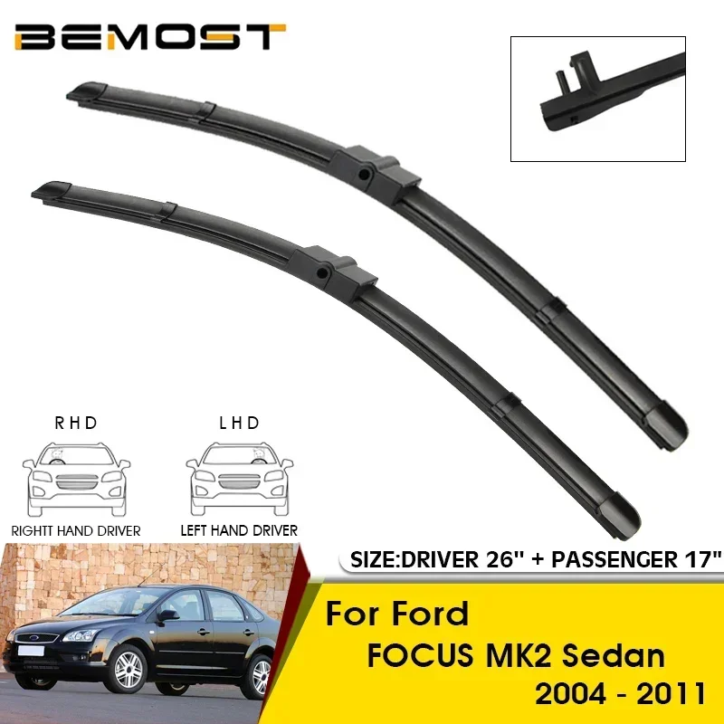 Car Wiper Blades For Ford FOCUS MK2 Sedan 2004-2011 Windshield Windscreen Front Window Blades 26