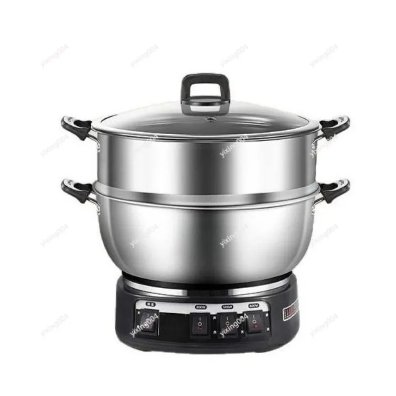 Stainless Steel Multi-functional Electric Cooking Pot For Home Frying Boiling Stewing Hot Pot