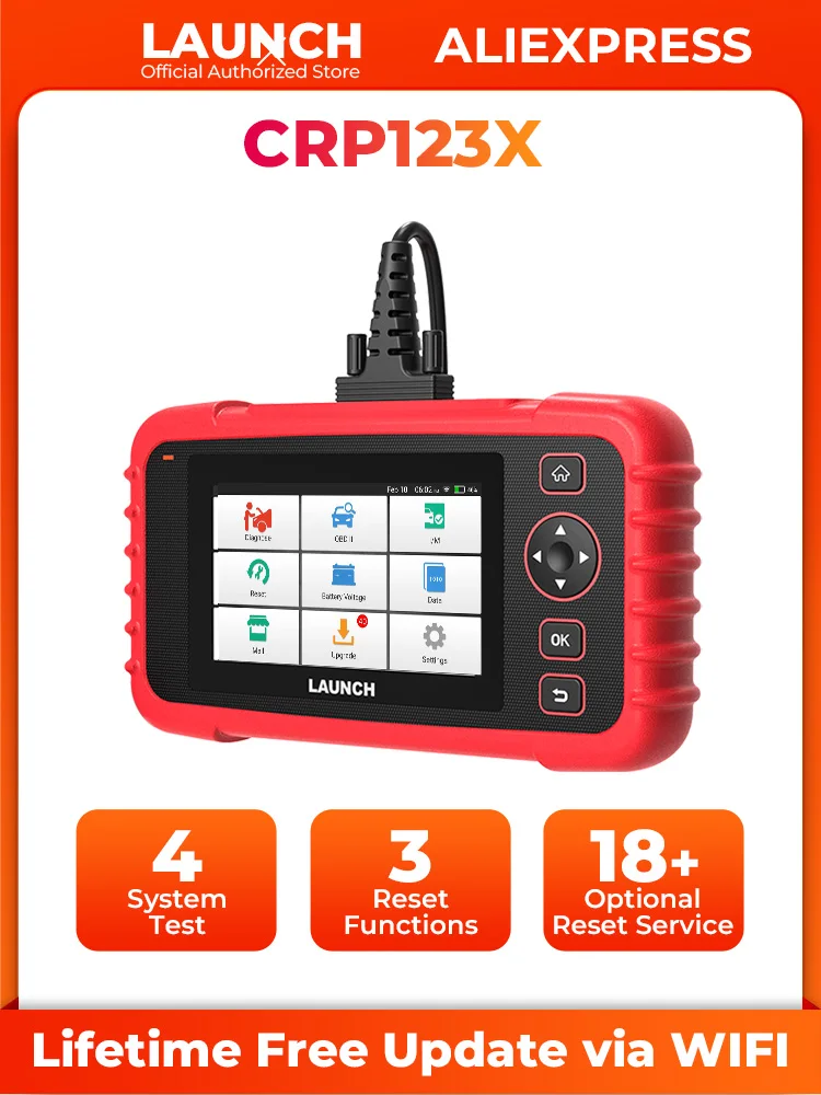 LANCERING X431 CRP123X Auto OBD2 Diagnostische Hulpmiddelen Obd2 Scanner Motor ABS Airbag SRS AT Code Reader Gratis Update Automotive Gereedschap - afbeelding 2