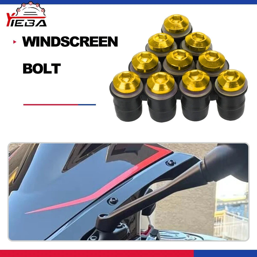 

5 мм для HONDA CBR600 CBR600F CBR600F2 cbr600f3 CBR600F4 CBR600F4I CBR600RR болт для лобового стекла монтажный винт для ветрового стекла гайка шайбы