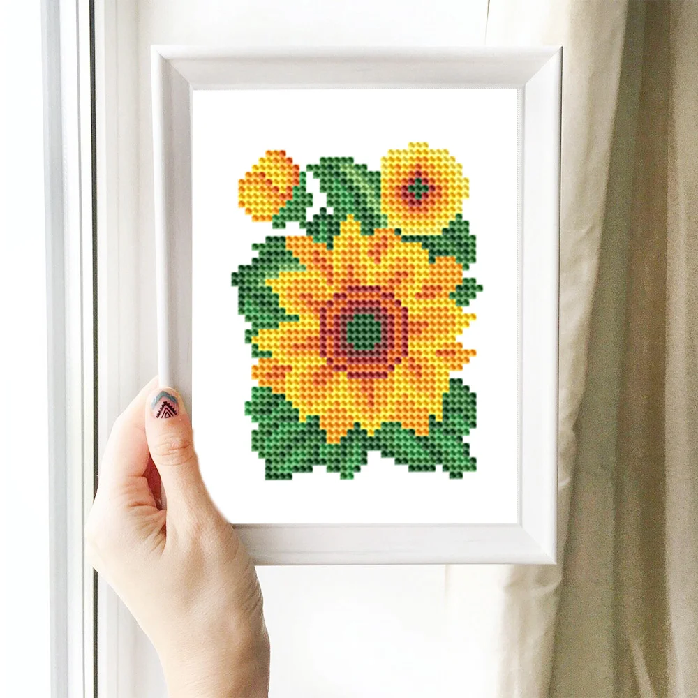 Huacan 12pcs/set 5D DIY Diamond Painting Embroidery Mosaic Flower Rose Pictures Full Round Suower Craft Home Decoration