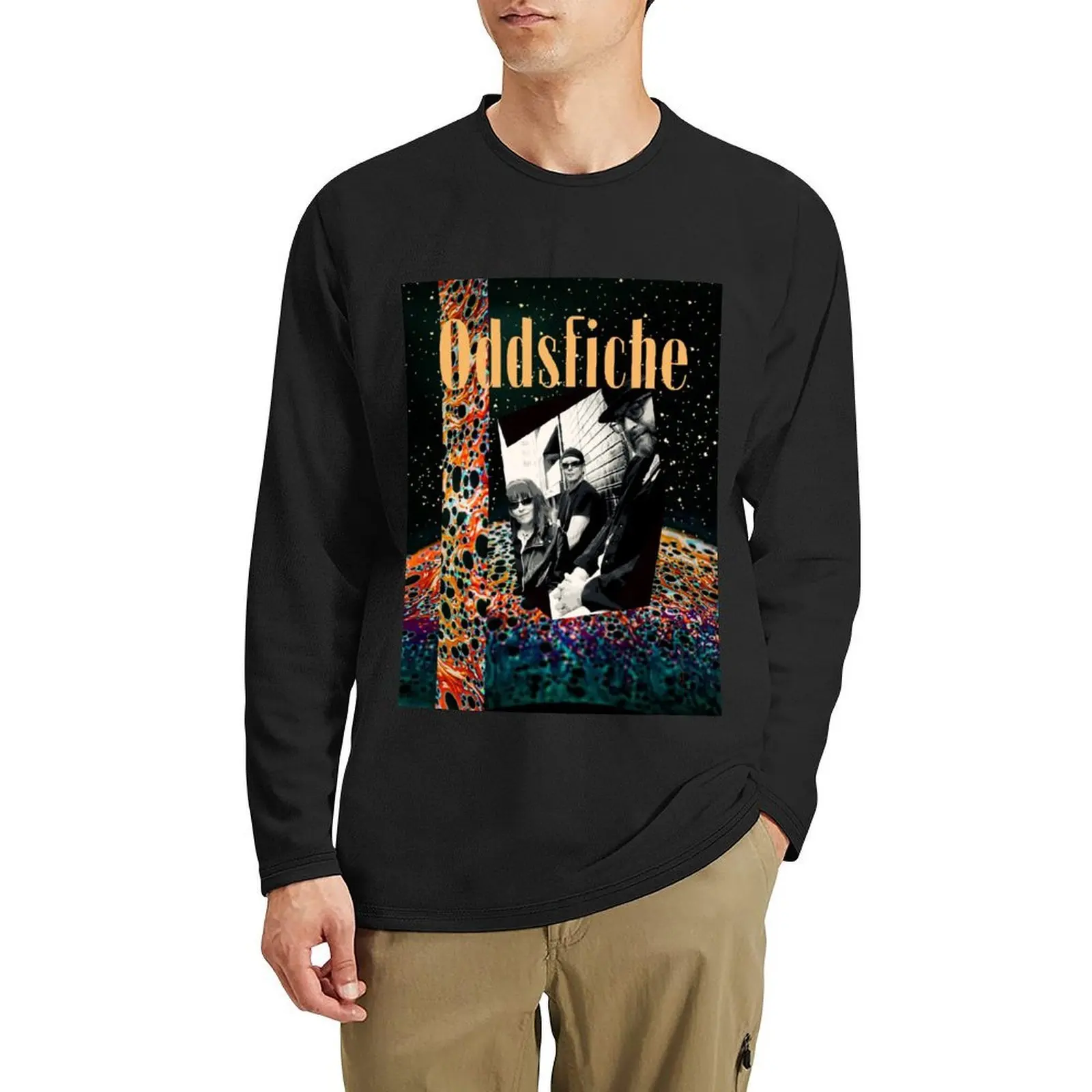 

OddsFiche Band Long T-Shirt funny t shirt vintage clothes plus size tops sweat shirt oversized t shirt men