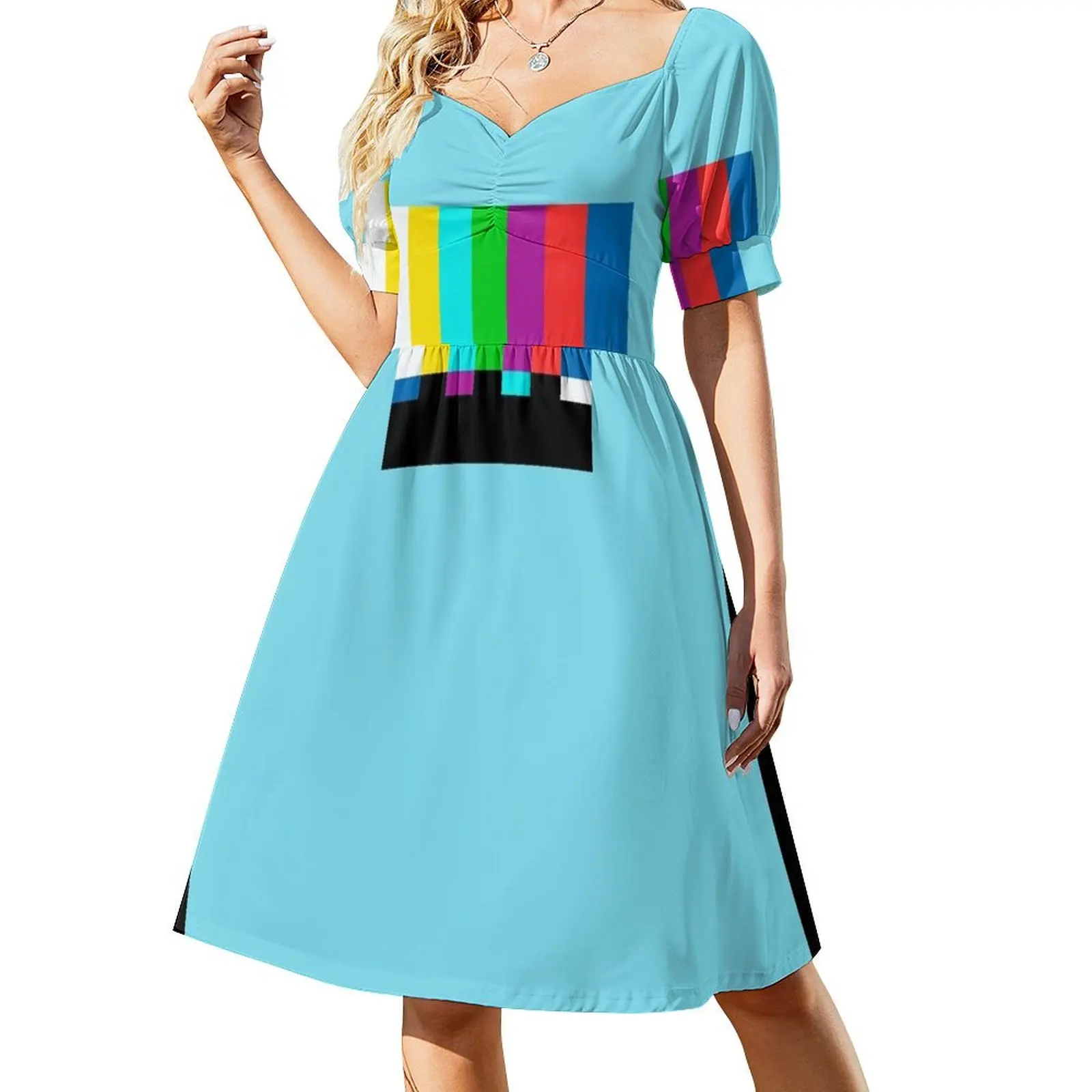 

Color bars tv Short Sleeved Dress ceremony dresses dresses for women Dress