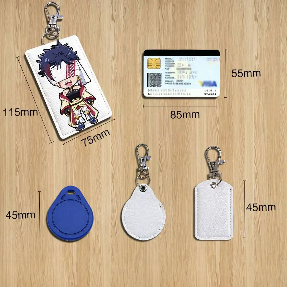Qin Shi Huang Record of Ragnarok Card Holder With Keychain Executive Protection For Bank Credit Subway Bus Case