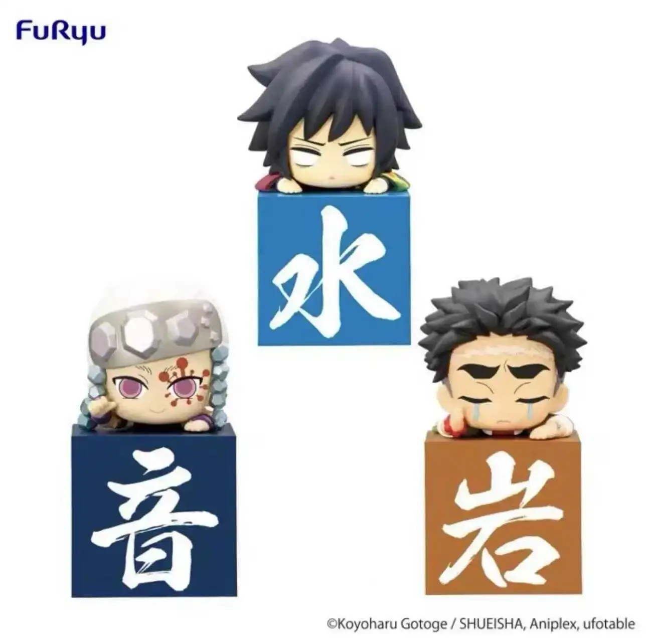 Figura de ação Kanroji Demon Slayer, Mitsuri Tomioka Giyuu, Rengoku Get Up Series, brinquedos genuínos modelo Q Version