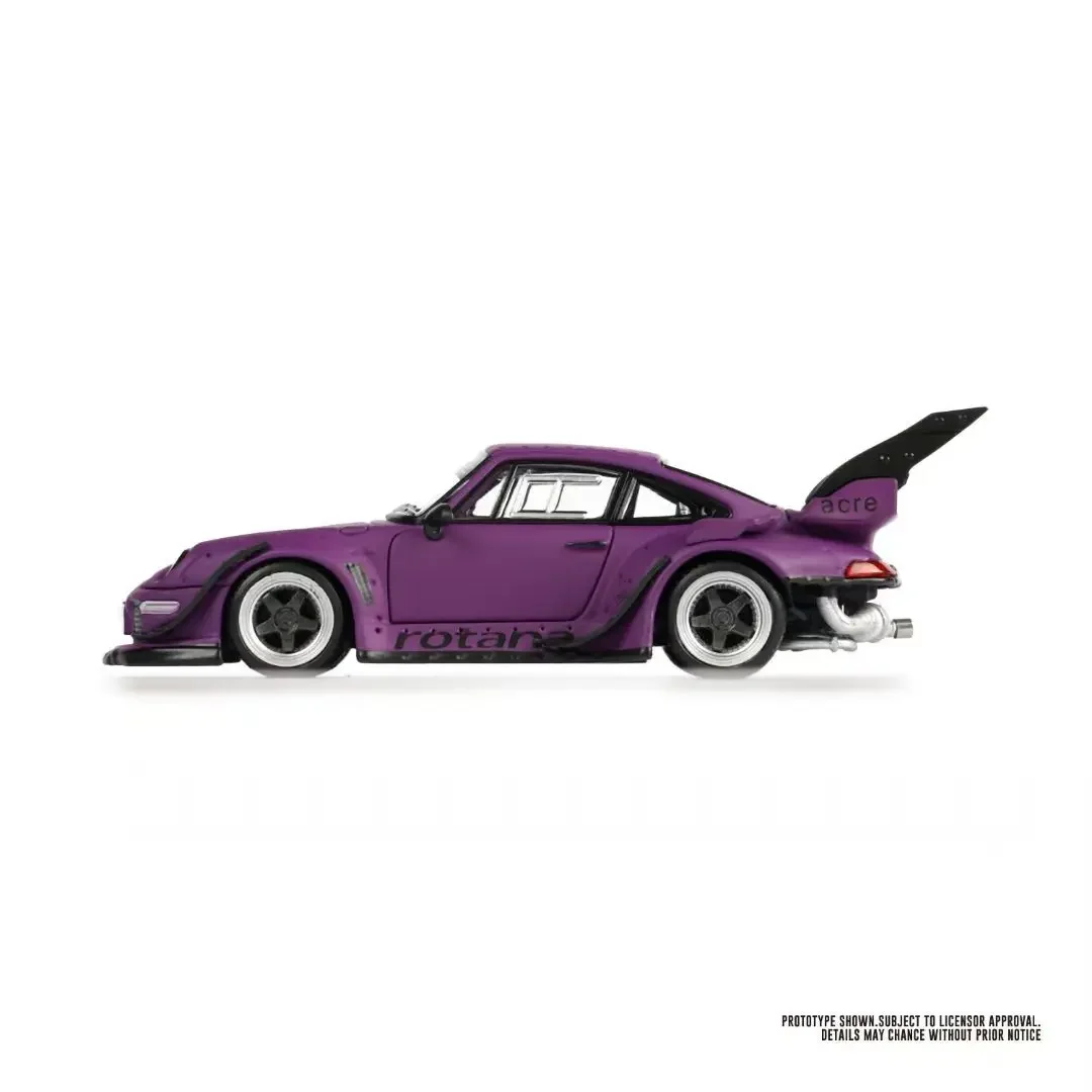 Modèle en Stock 1:64 RWB 993 ROTANA violet moulé sous pression modèle de voiture jouets de Collection