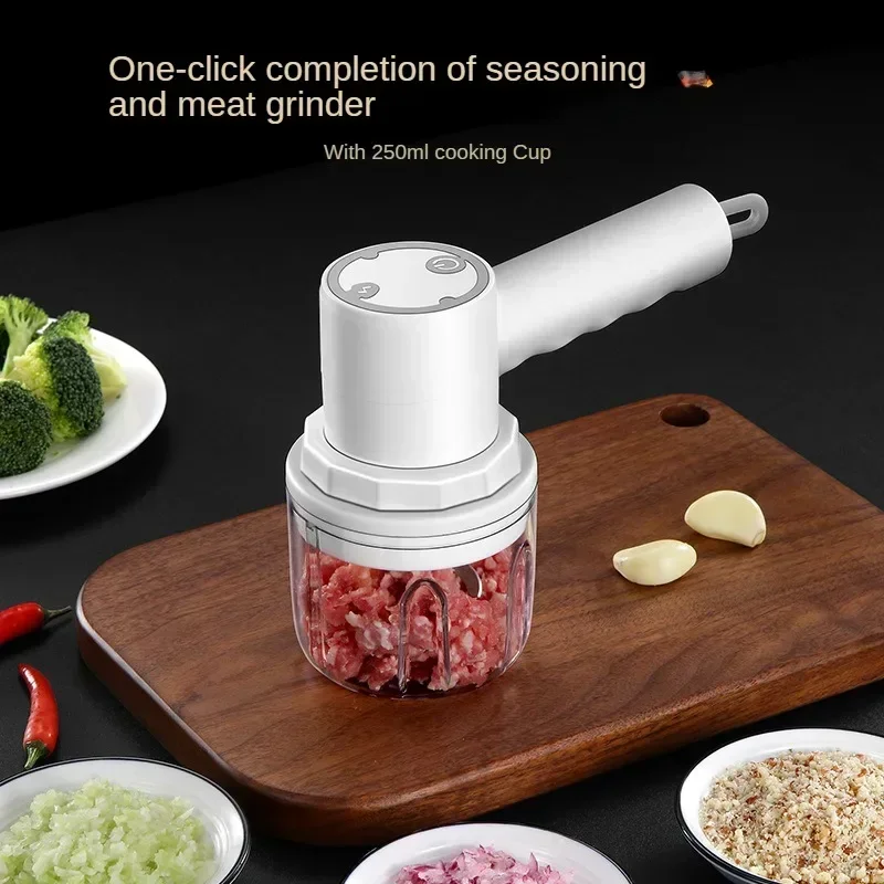 

Multifunctional Electric Vegetable Cutter Slicer Garlic Mud Masher Cutting Pressing Mixer Garlic Chopper Food Slice