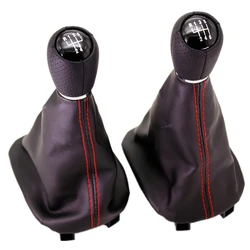 For Seat Leon 1M1 2002 2003 2004 2005 2006 Car-styling 5 / 6 Speed Car Gear Shift Knob With Leather Gaitor Boot 12mm Hole insert