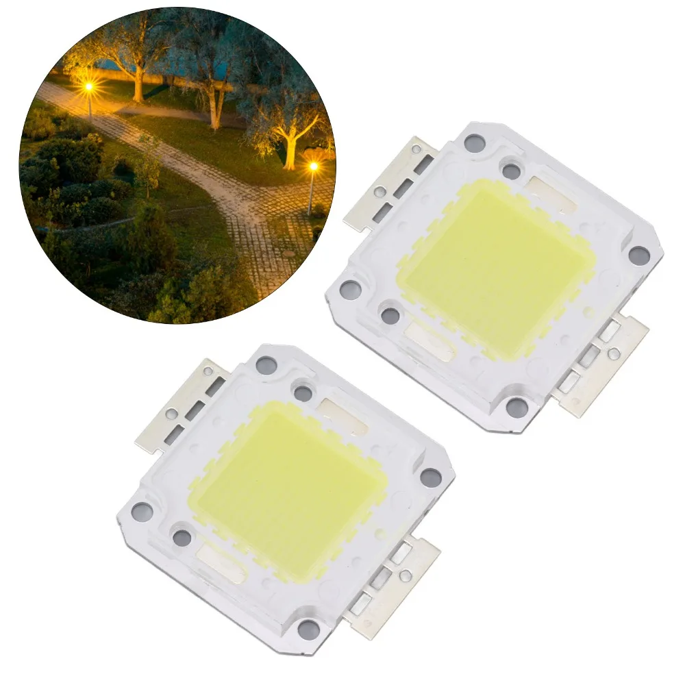 2PCS Bright 100W COB LED Light Chip 10000LM 32-34V High Power LED Chip Aluminum 6000K LED Light Chip Beads LED Casting Light