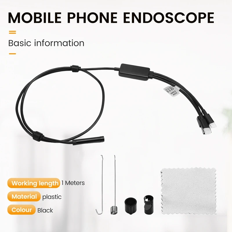 A19F-Mobile Phone Endoscope High-Definition Endoscope High-Definition Endoscope 4-In-1 Endoscope Waterproof Car Endoscope