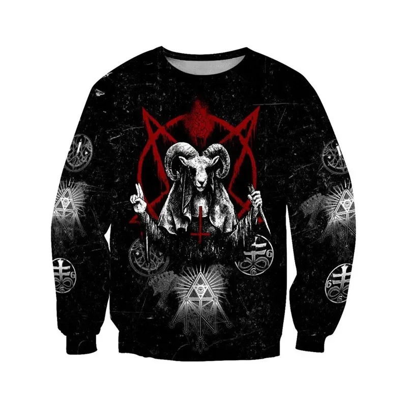 New dark Satan 3D AOP fashion Hoodie men\'s Hoodie Sweatshirt Unisex zipper Pullover casual jacket Sweatshirt