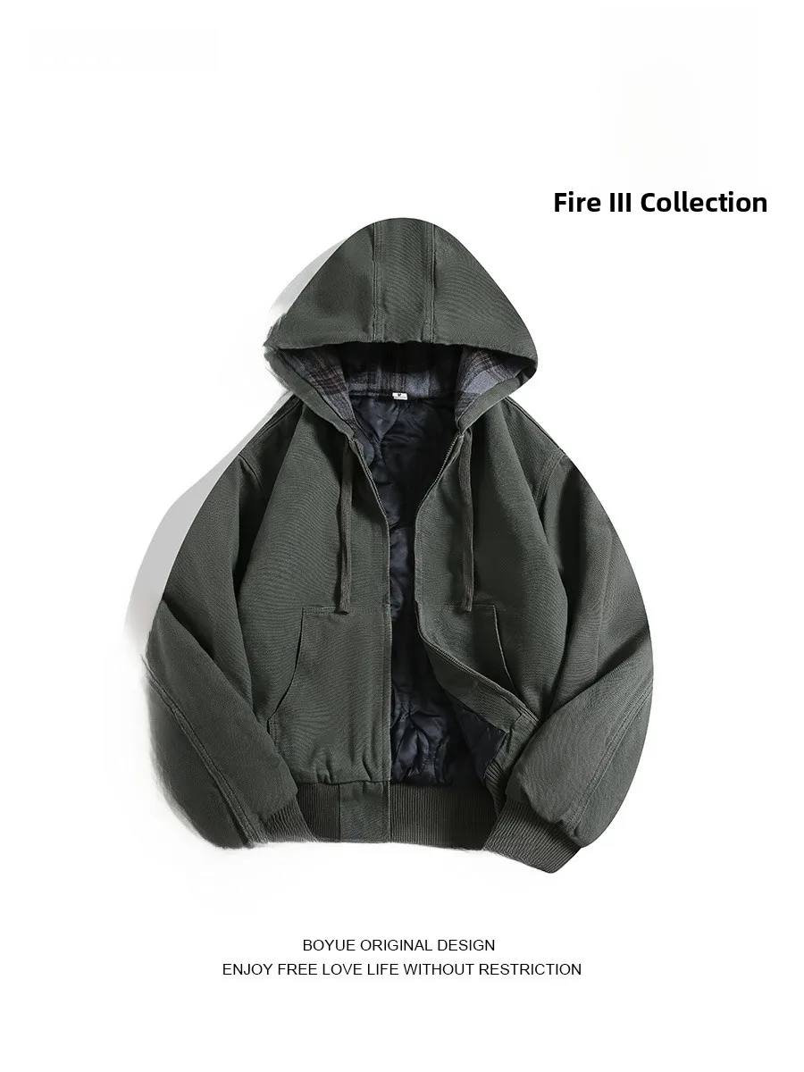 

Boyue осенне-зимняя хлопковая рабочая одежда с капюшоном Jaet Street Sle, повседневная теплая верхняя одежда для подростков и взрослых ex