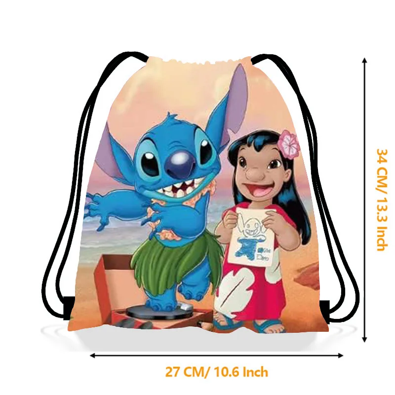 Disney Lilo & Stitch Anime zaino borsa con coulisse Stitch decorazioni per feste borsa regalo Kid Birthday Party Baby Shower forniture regali