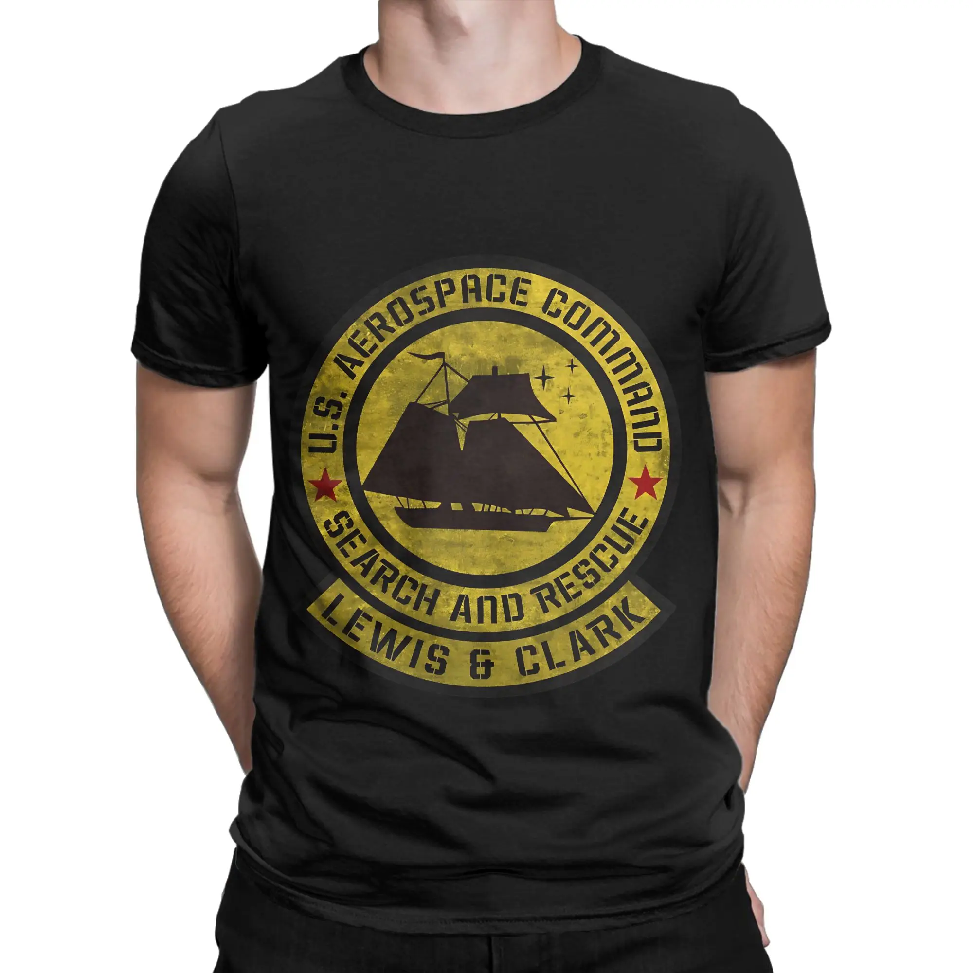 Event Horizon  USAC Lewis Clark Funny Graphic 100% Cotton T-Shirt Event Horizon Tees Tops For Men