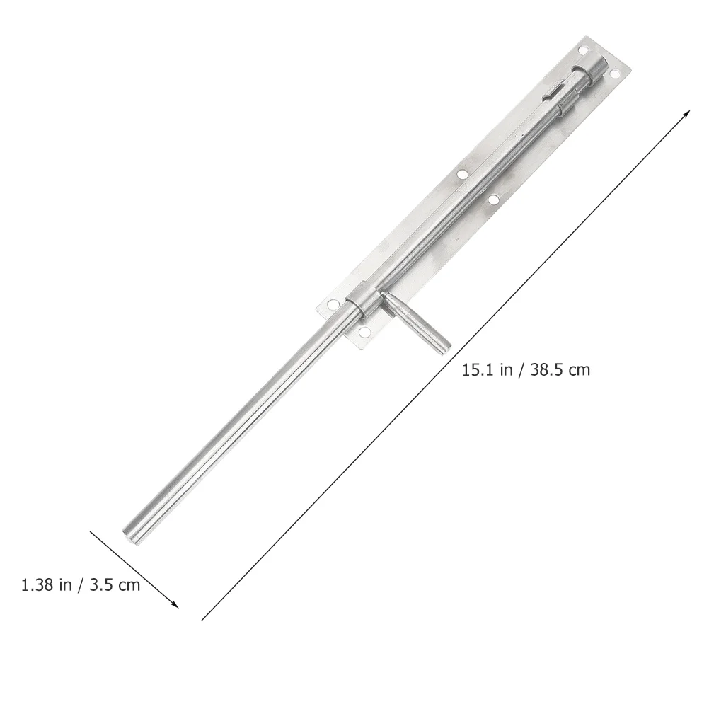 Chrome Thickened Stainless Steel Floor Latch Door Extended Wooden Welded Iron Surface Gate Lock Fence Drop Rod Bolt Shed