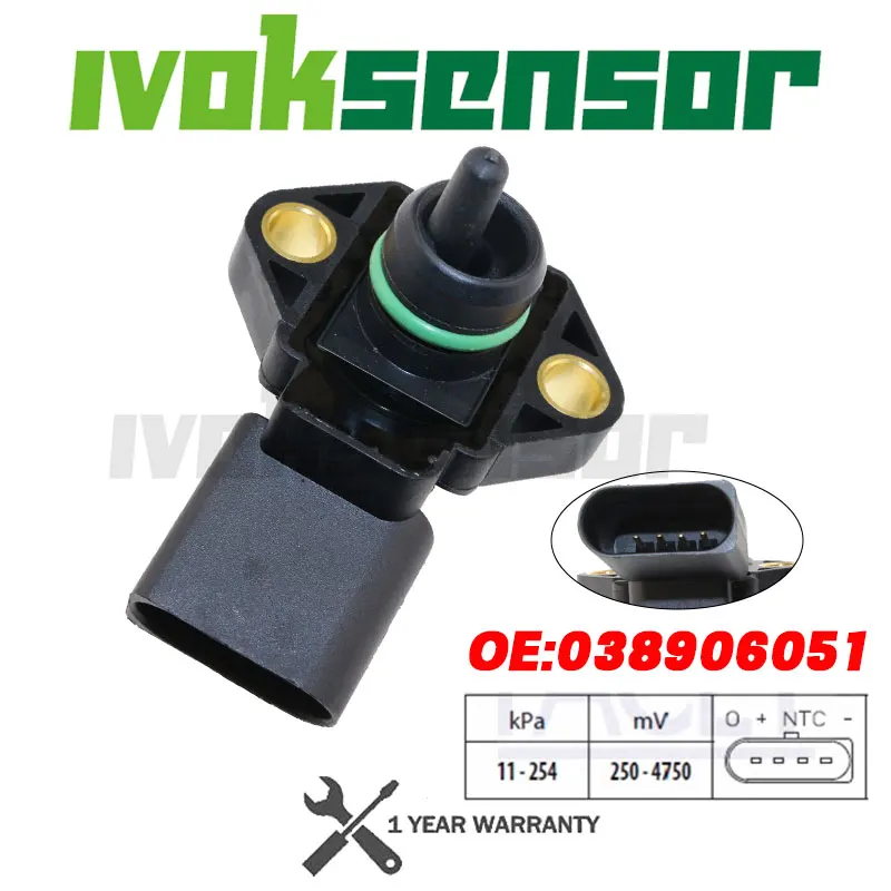 Car 2.5 Bar Manifold Abosolute Pressure MAP Sensor For Audi VW Skoda Fabia Octavia Superb 038906051 038 906 051 0 281 002 177