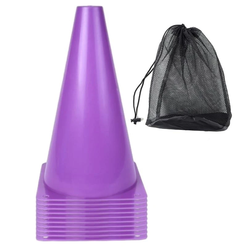 10pcs agilidade plástica Cone Training Maker Bucket Soccer Obstacle Cone D5qd