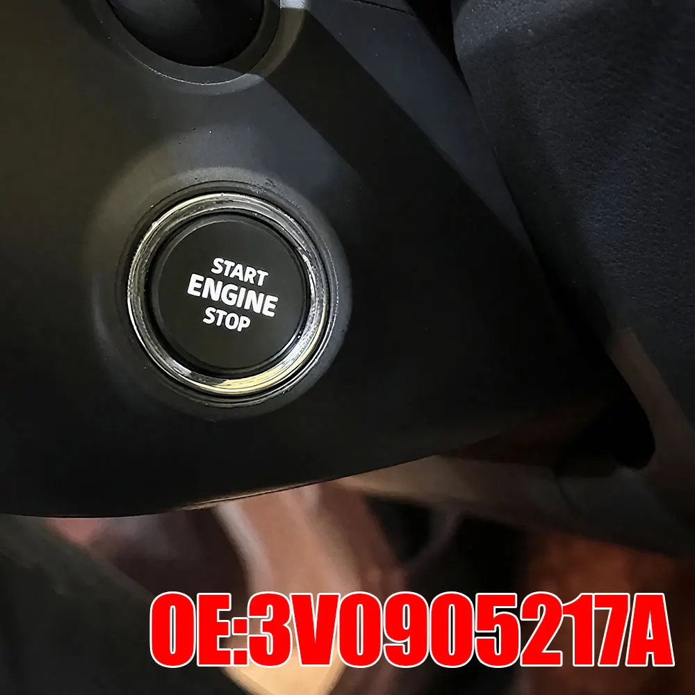 Car Start Stop Switch Engine Ignition Button Cover for Skoda Octavia 3 A7 Superb 3V Kodiaq Koarq Yeti Rapid Fabia MK3 3V0905217