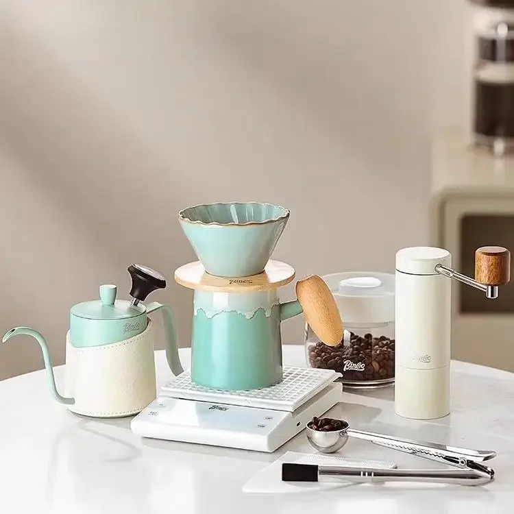 Ensemble complet de machine à café, moulin à main