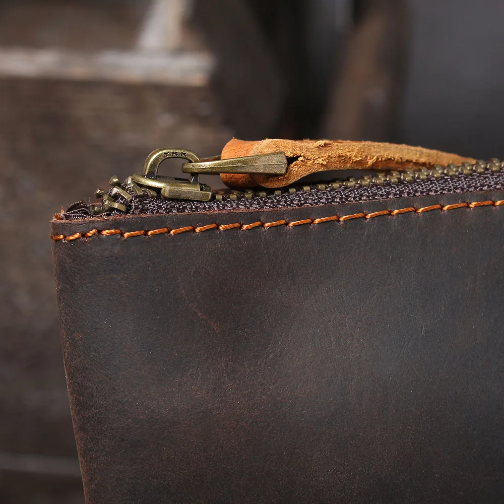 S.WORKER Clutch-Tasche aus echtem Vollnarben-Rindsleder, Herren-Handtasche, Vintage-Tasche, lässige Handtasche mit großem Fassungsvermögen für Herren – Detail 29
