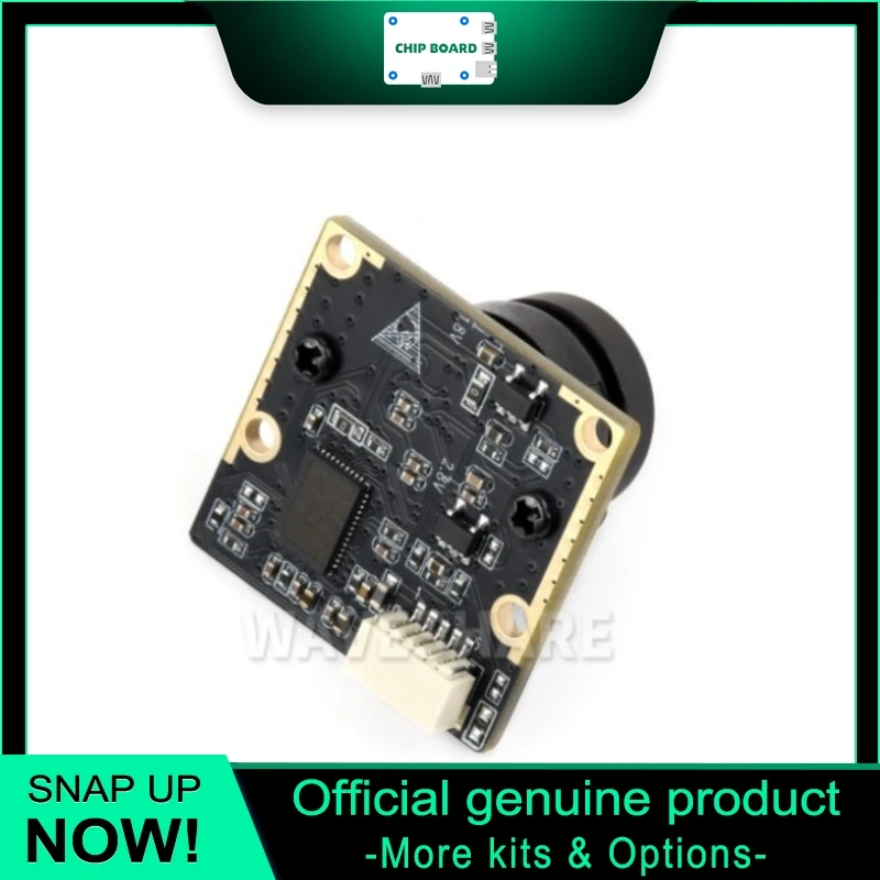 Waveshare OS05A20 USB Camera 5MP Type B Wide Angle 175 Degree Vision Sensor with Microphone