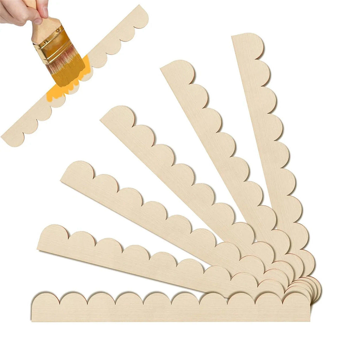 

2025 + зубчатая декоративная деревянная отделка, незавершенная зубчатая кромка, деревянная формовка, милые формовочные накладки «сделай сам», для окна шкафа, 12 шт.