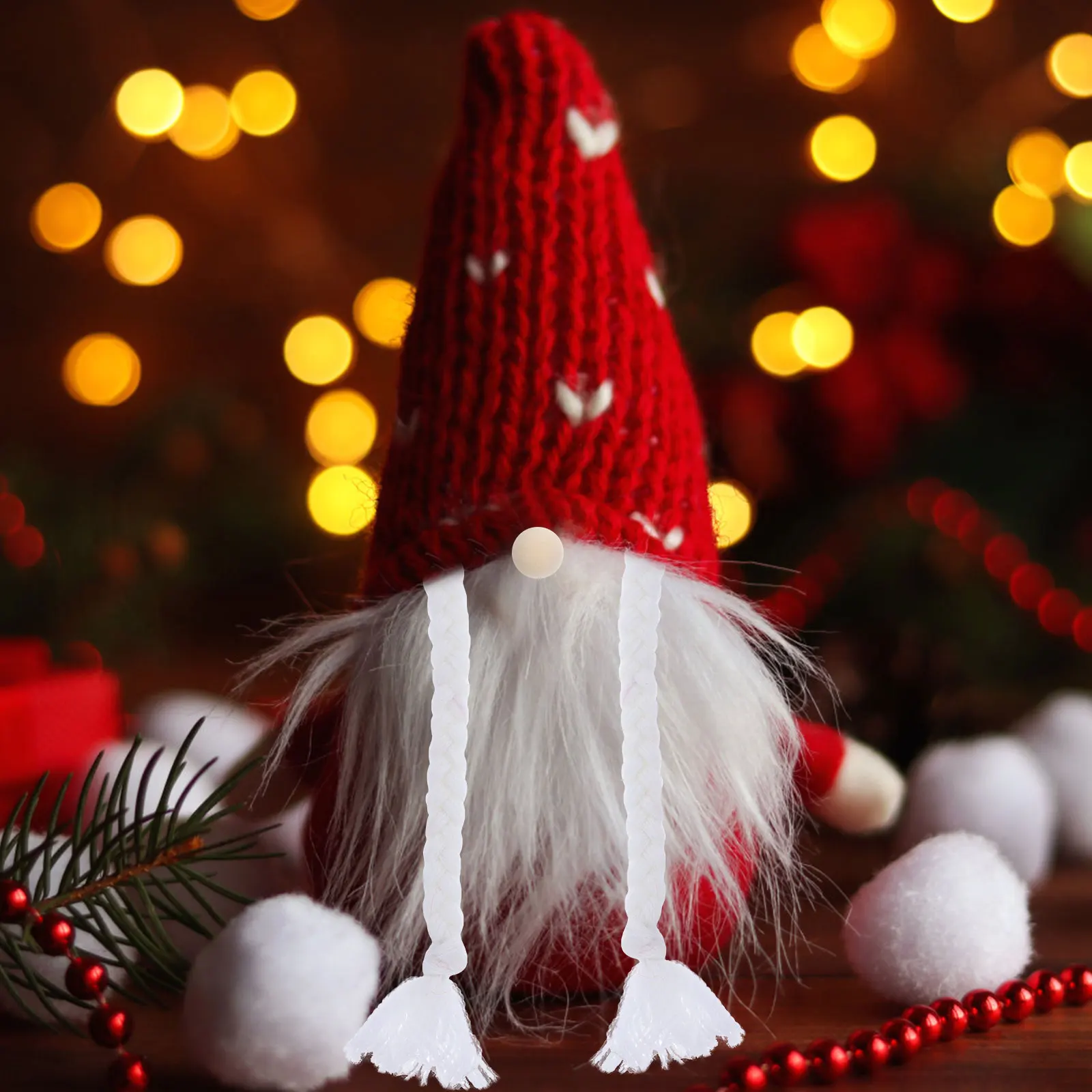 

1Set DIY Decorative Gnome Beard Braids Artificial Gnome Making Material Supplies for Crafting Holiday Room Clothing Decoration