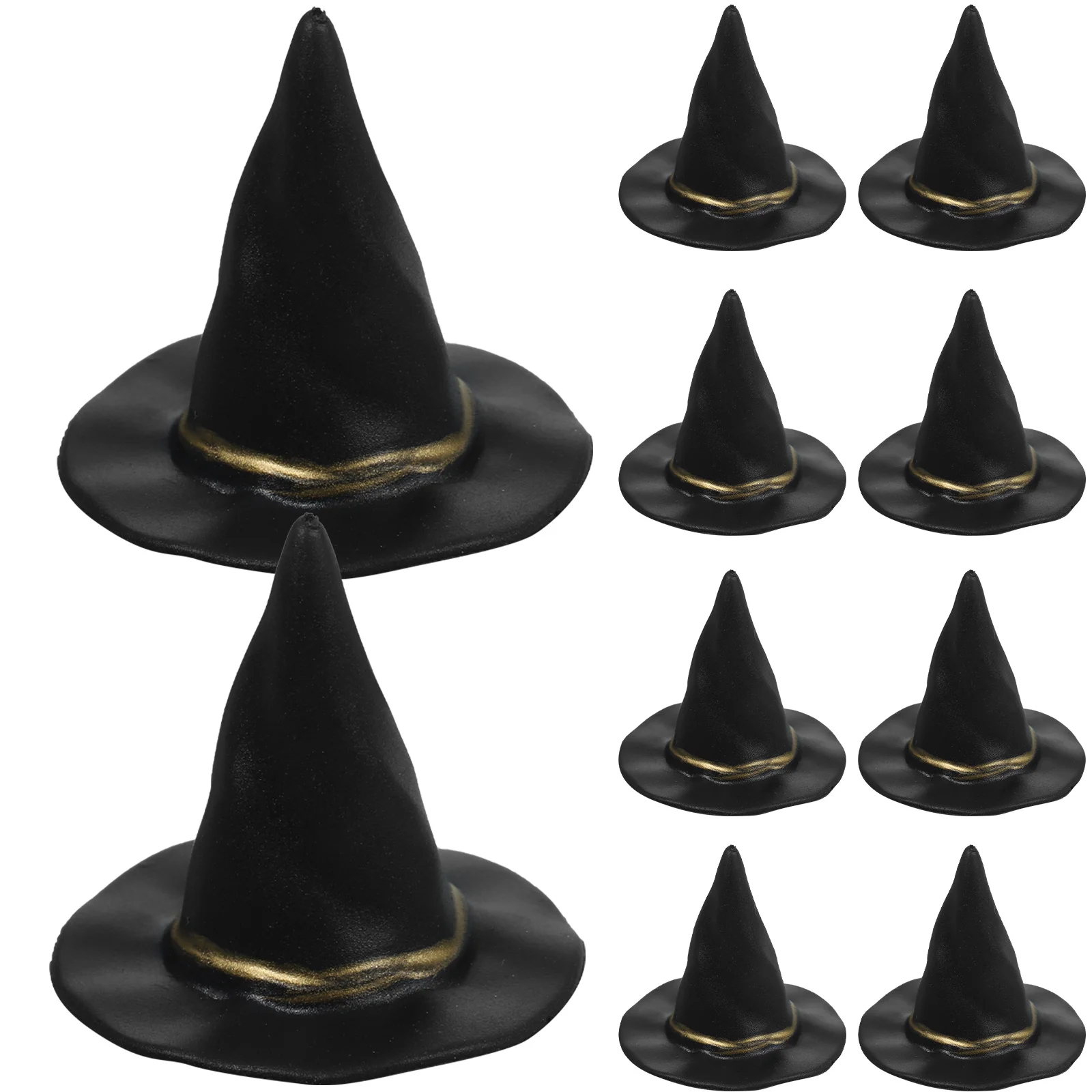 

10 Pcs Halloween House Accessories Small Hats for Cake Decor Witch Crafts Decorate Miniature Drinks Plastic