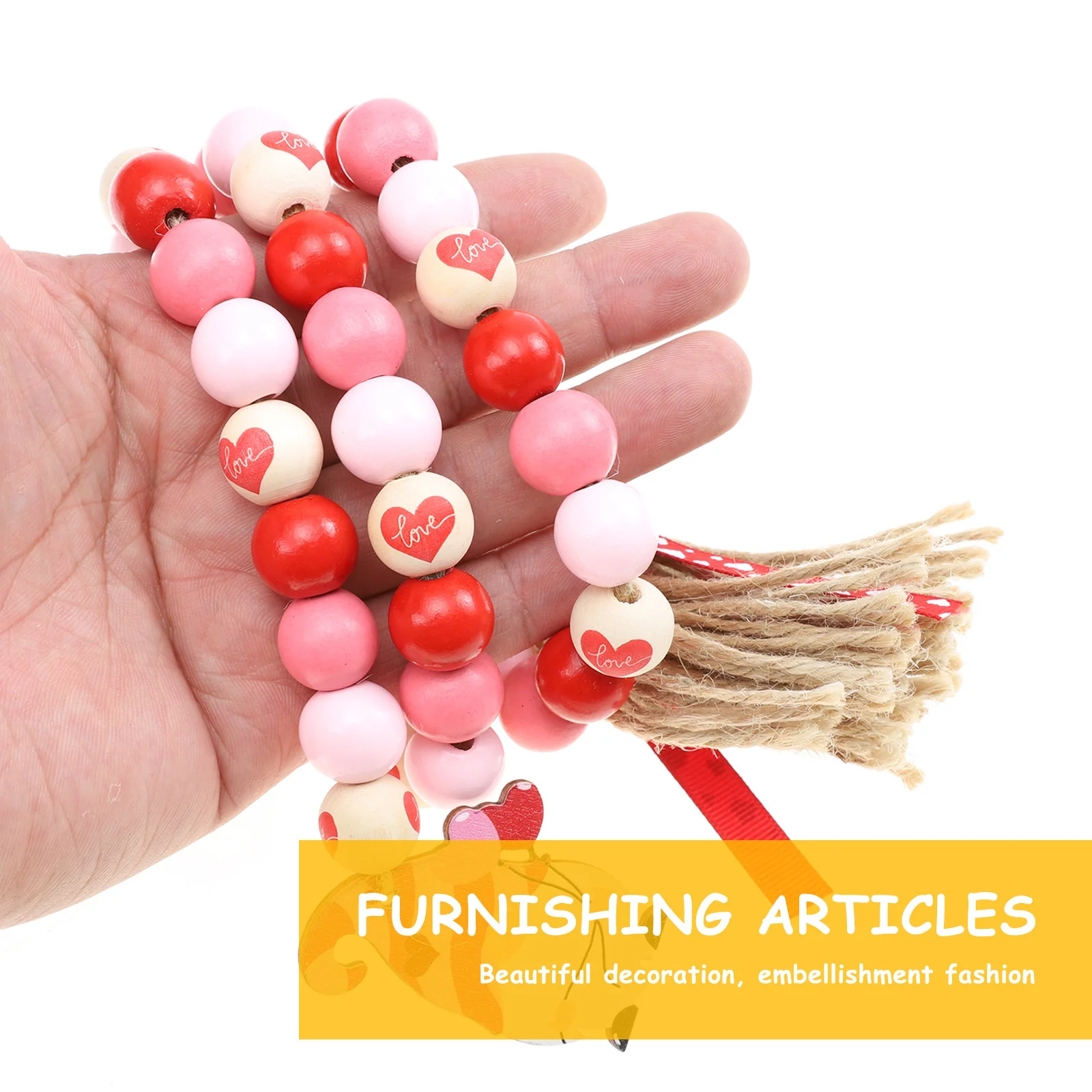 

Wood Bead Pendant Tassel Hanging Ornament for Home Party Decor DIY Wall Hanging Decoration Festival Wood Beads Ornament