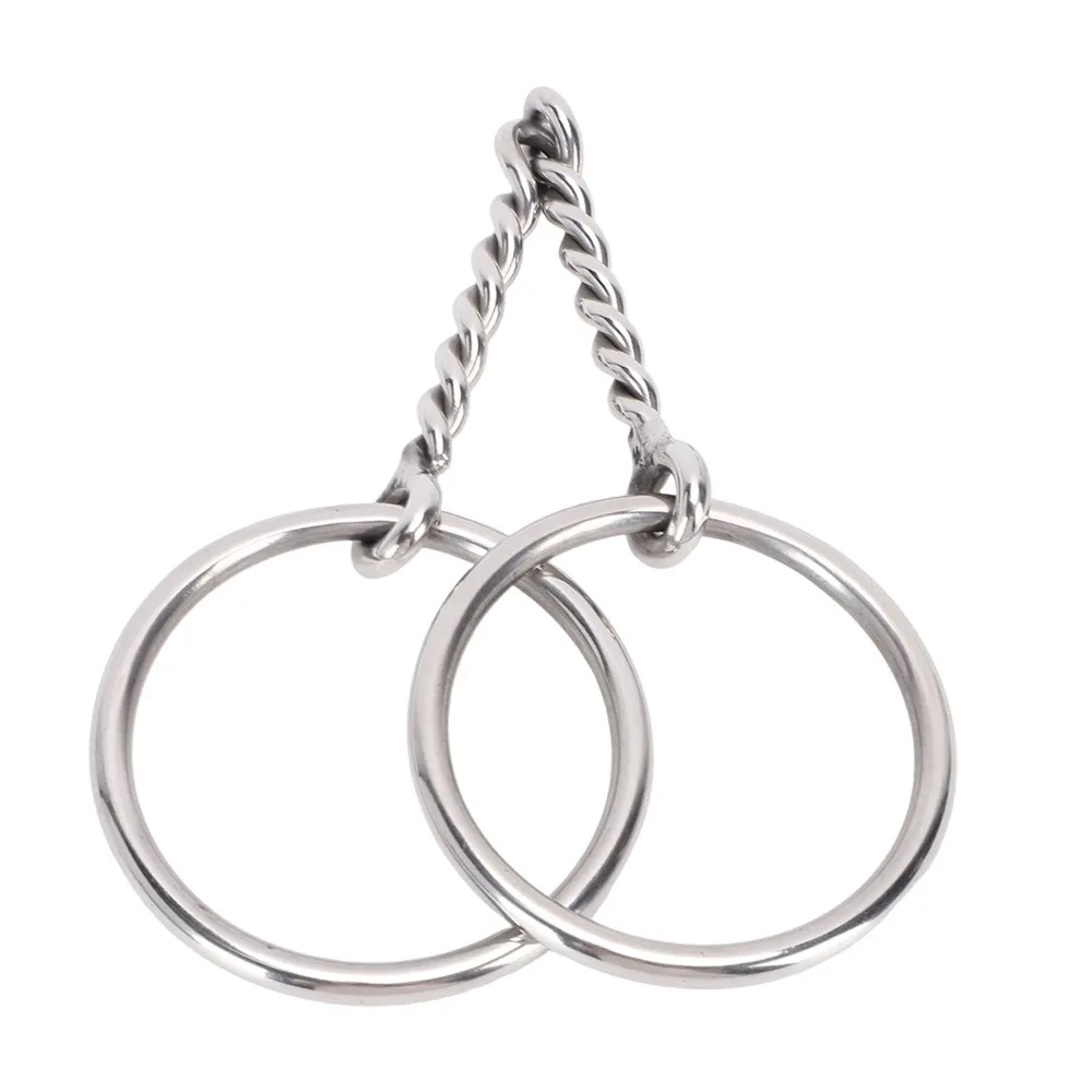 Stainless Steel Professional Snaffle Bit Lightweight 295MM Horse Mouth Bit Rust Resistant Smooth Sliding Action