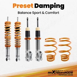 Adjustable Coilovers Suspension Shock Kit for VW Polo 6N MK3 Front Rear Left Right Suspension
