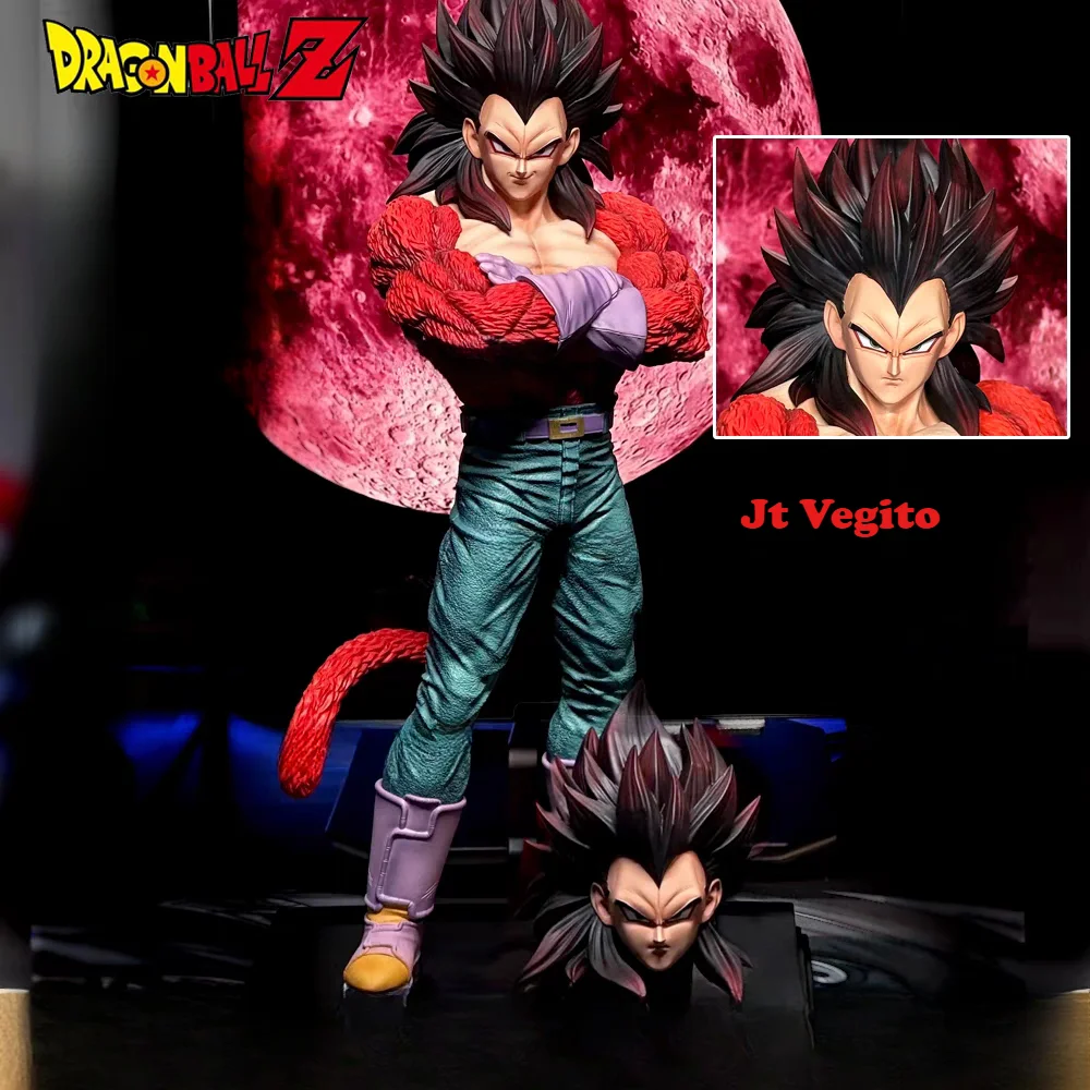 

Dragon Ball Anime Character Super Saiyan 4 jt Vegeta Double Head Interchangeable Figurine Model Collection Decoration Ornaments