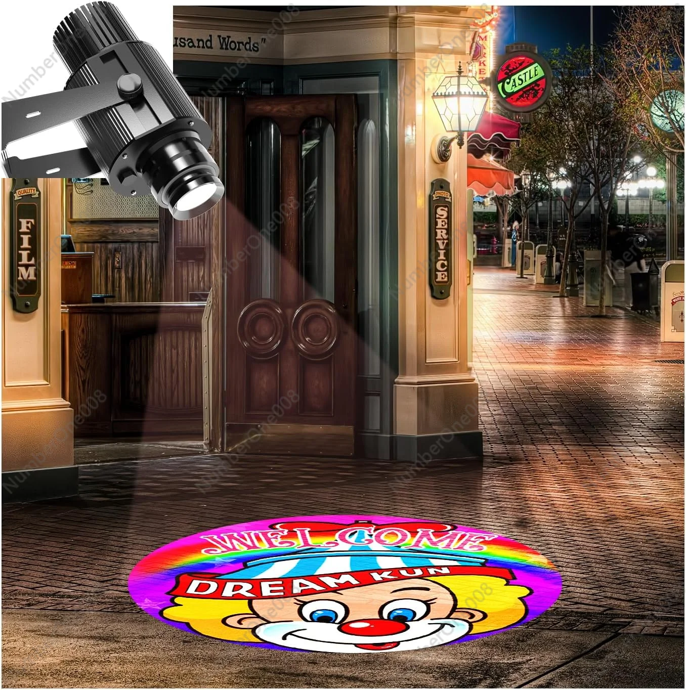 Gobo Projector - 50W/90W/110W Waterproof LED Advertising Light for Wall & Outdoor Signage