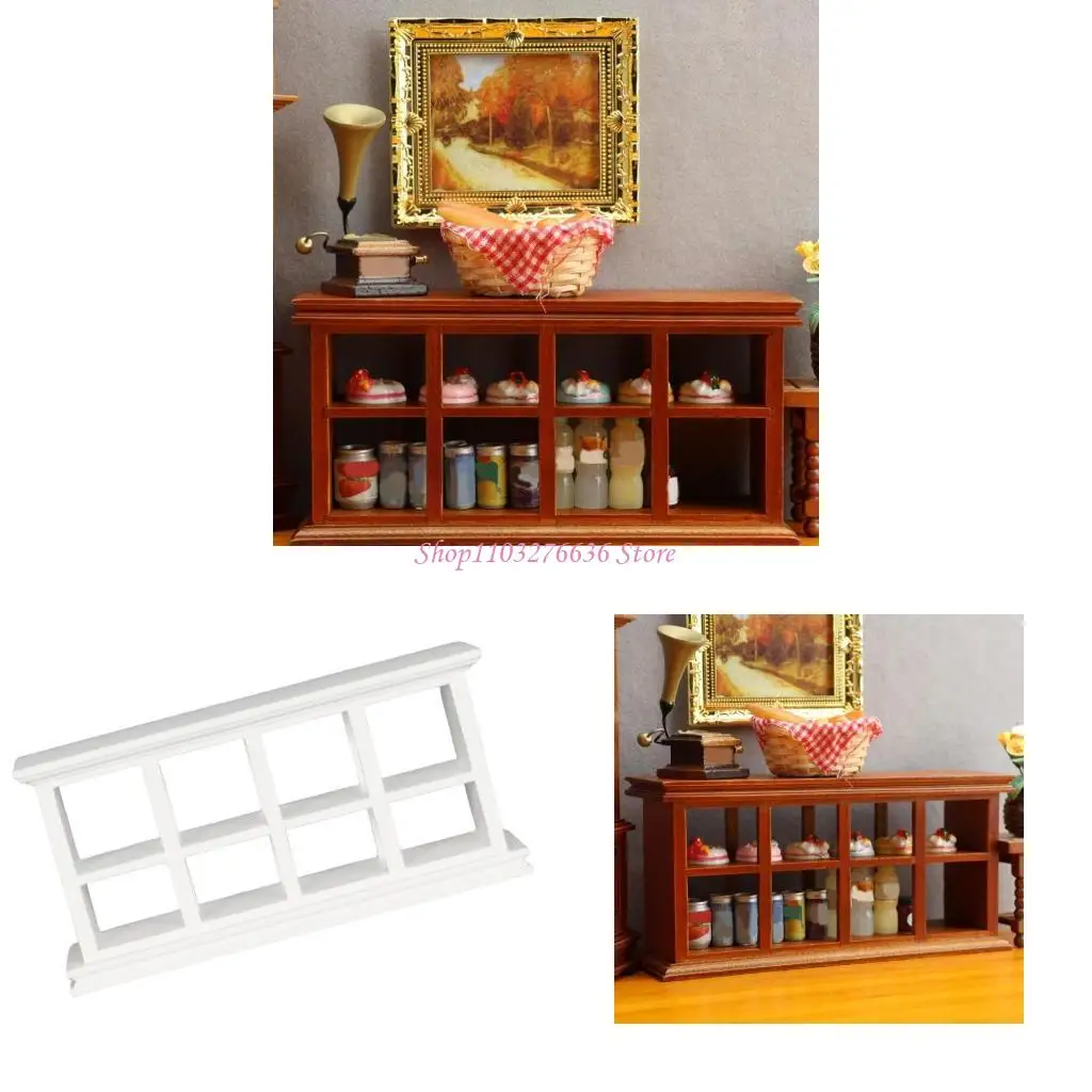 

R6FD Doll House Cake Counter Model Display Cabinet Toy 1:12 Scale Furniture
