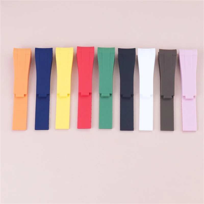 *high quality*   Rubber *Watch band For Rolex*  Daytona Submariner Silicone 20mm 21mm watch Straps no Buckle High quality